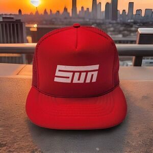 Vintage Sun‎ Trucker Hat Automotive Equipment Manufacturing Snapback Cap